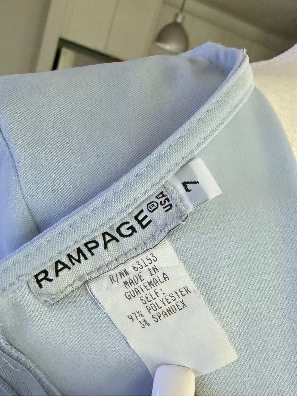 Rampage Pale Blue Short Sleeve Sheath Dress - Picture 3 of 7